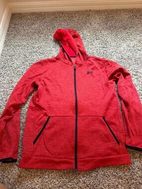 Under Armour Boys Red Hoodie Loose Fit YXL